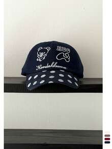 Letter Embroidered Brim Wide Brim Baseball Cap, Spring/Summer Outing Face-Slimming Contrast Color Snapback Hat For Men, American Style Sun Hat, Skater Hippie Chicks Style,Beach,Vacation - Multicolor - View 6