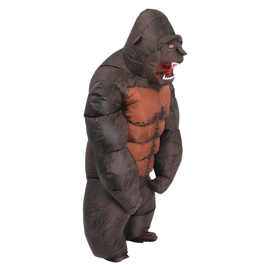 Inflatable Heartbeat Gorilla Costume! Domineering Protector Boyfriend Funny Prop, Couple Photo Shooting Gadget, Animal PU Leather - King Kong - View 1