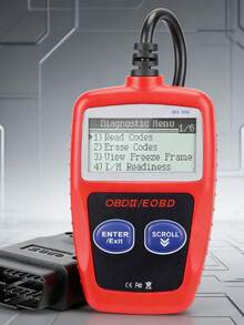 OBD2 Scan Tool With I/M Readiness - Advanced Engine Diagnostic Scanner, USB Powered, Compatible With All 1996 And Newer Vehicles - Check Engine Light Codes, Read And Clear Codes, View Freeze Frame Data, CAN Diagnostic Tool, Red - Red - View 12