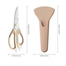 Nuevas Tijeras Multifuncionales de Acero Inoxidable, Tijeras de Cocina con Adsorción Magnética para Refrigerador, Tijeras para Huesos de Pollo - Caqui - Ver 1