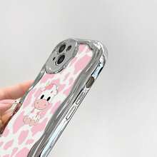 牛柄のかわいい携帯ケース。 17、 16 Pro Max、 15 Pro Max、 13、 12に対応。高級電気メッキ仕上げのオールソフトTPU素材を使用。クリーミーな波型テクスチャ。フルエッジ保護。正確なカットアウト。ぴったりフィット。快適なグリップと優れた質感。家族、友人、恋人、ボーイフレンド、ガールフレンド、バレンタインデーに最適なギフトです。 - シルバー - チェックする 6