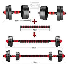 Kit Halteres Barras Anilhas Kettlebell Musculação 6 em 1 Peso Ajustável 10kg Consport - Preto - Visão 5