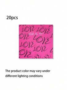 20张情人节鲜花包装纸，防水印花花束包装纸，适用于插花和礼品包装