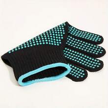 1 Par de Luvas de Contas Dupla Face - Luvas Antiderrapantes de Silicone com Contas de PVC Profissional de Dupla Face para Enrolar e Alisar o Cabelo, Tecido de Malha Durável com Silicone para Multifunção - Multicolorido - Visão 12