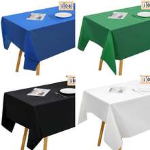 2 chiếc - Khăn trải bàn nhựa dùng một lần 137*183cm, (Hồng nhạt, Xanh da trời, Trắng, Đen) Khăn trải bàn đơn giản màu trơn dùng một lần cho tiệc tùng, Khăn trải bàn màu trơn cho bàn tráng miệng sinh nhật, Nhiều màu sắc để lựa chọn, Hình chữ nhật, Chất liệu PEVA, Thích hợp cho trường học, nhà bếp và nhà hàng, tiệc sinh nhật, đám cưới, tiệc mừng em bé, sự kiện tựu trường, ngày lễ, Ngày Valentine, Ngày của Mẹ, Lễ Phục sinh - 54*72 inch 2 cái - Xem 6