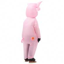 Valentine's Day Sweet New Pose! Pink Pig Inflatable Costume, Couples Funny & Sweet Photo Prop Cartoon Fabric
