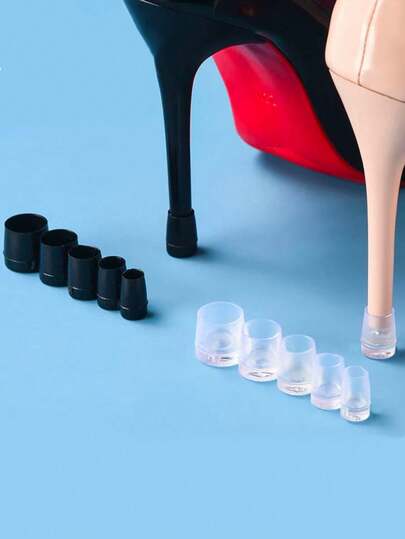 1双静音、耐磨、防滑、降噪高跟鞋保护套，适用于女士凉鞋/浅口鞋/白色高跟鞋，户外、草坪等场合，鞋履配件礼品