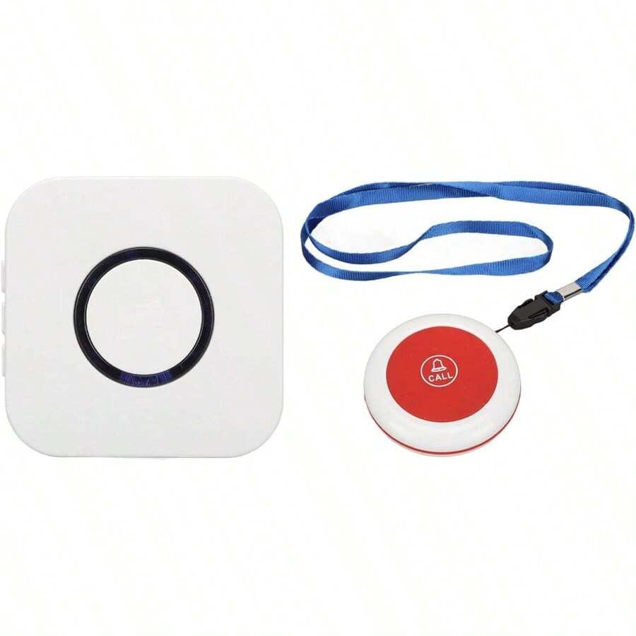 Zopsc Buscapersonas Inalambrico para Cuidadores de Llamada Inteligente con 2 Botones de Llamada SOS y 2 Receptores Alerta de Llamada de Enfermera para el Hogar de - como en la foto - Ver 1