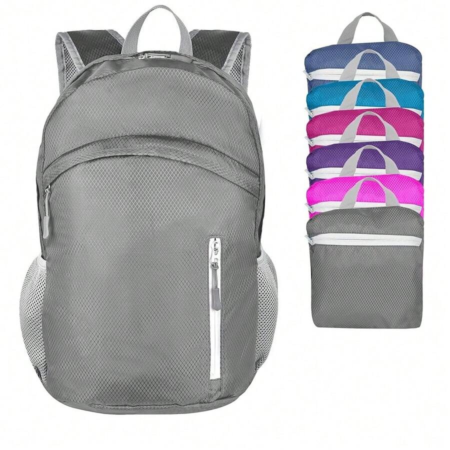 35L Mochila impermeable plegable y ligera para playa, con compartimento seco y húmedo, mochila HiFKing para hombres y mujeres, color negro - Gris - Ver 1