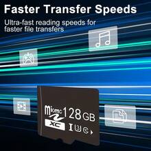 1件 512GB/256GB/128GB/64GB/32GB/16GB 高速快閃 TF 卡附轉接卡 - U3 C10 記憶卡，相容於平板電腦、相機、手機、筆記型電腦、PC、汽車音響、遊戲主機 - 優雅記憶卡設計 | 耐用結構，適用於數位相機 - 黑色 - 查看 4