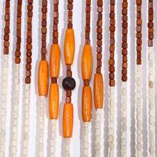 Wooden Beaded Curtain, Chinese Style Bead Curtain For Doorway, Living Room, Bedroom, Bathroom, Feng Shui Partition - Multicolor - View 5