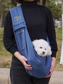 Large Capacity Portable Dog Carrier Bag, Warm Winter Pet Shoulder Bag, Thick Insulated Pet Carrier - Multicolor - View 18