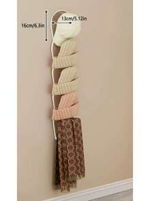 5pcs Wall Mounted Hat & Accessory Storage Rack - Multi-Function Hook Design, Space-Saving Stackable Organizer For Hats, Coats, Towels - Durable Plastic Over-The-Door Organizer For Closet, Bathroom, Entryway - Easy Installation, Modern Style - Multicolor - View 5