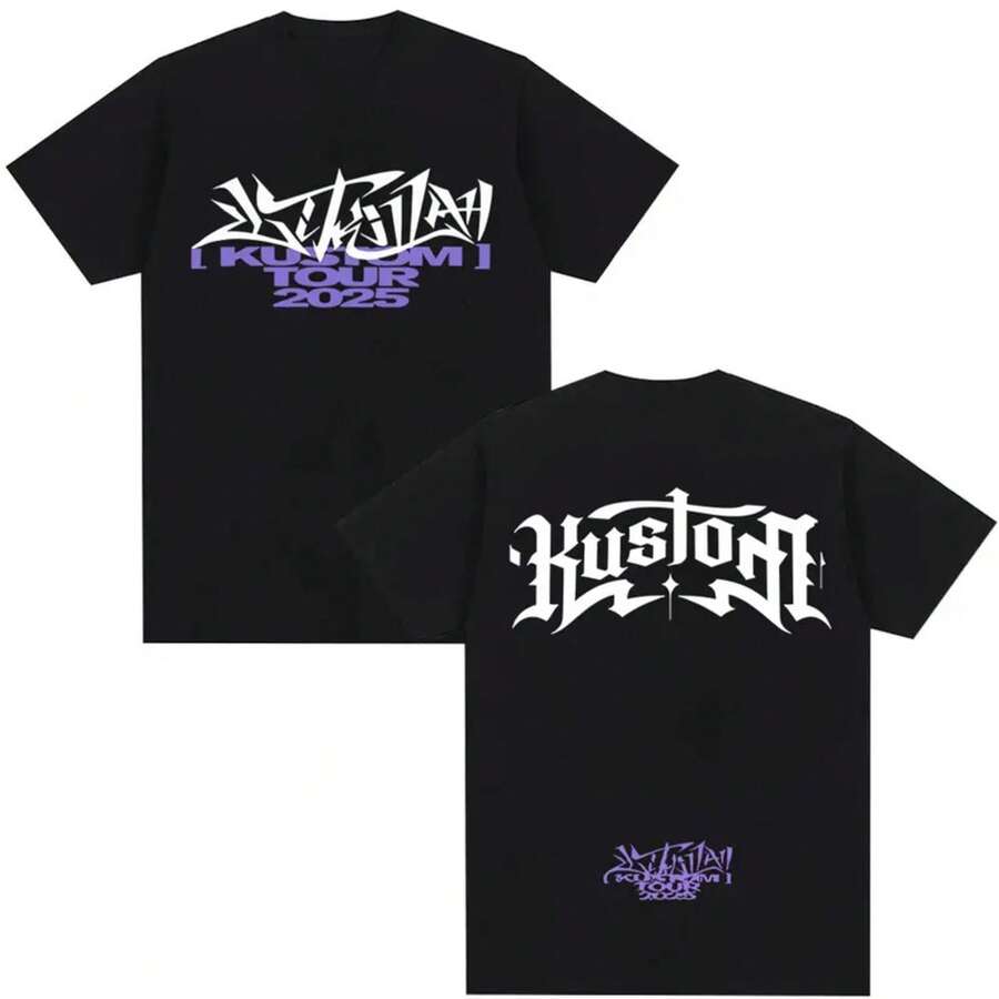 Camiseta para fans del álbum Rapper Lit Killah Tour 2025, ropa de hombre, moda, camiseta de manga corta oversized, retro, de algodón de alta calidad - Negro - Ver 1