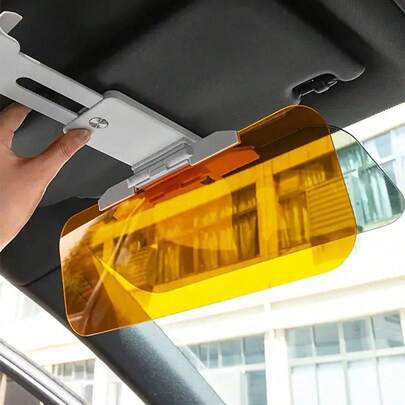 Visera de protección solar para coches, accesorio de fijación en parasol, función antideslumbrantes de día y de noche