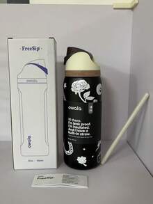 新款 O-WALA 户外运动水壶，304 不锈钢真空保温冷热咖啡杯，车载水杯，学生水杯 - 多色32oz - 查看 7