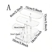 1 Set Acrylic Perfume Display Rack, Transparent Perfume Display Stand Suitable For Dressing Room, Showcase, Display Stand, Cosmetics Display Box - Clear - View 5