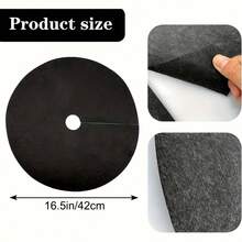 15片装树木保护垫 | 圆形无纺布树干包裹垫 - 黑色 - 查看 3