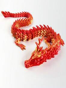 مجموعة غامضة: نموذج تنين قوس يضيء في الظلام - تقنية الطباعة ثلاثية الأبعاد، تصميم تنين مدمج، مناسب لديكور المنزل، هدايا رأس السنة، إلخ. (تنين واحد بدون شوارب) - متعدد الألوان - مشاهدة 9