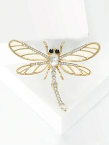 Luxury Rhinestone Dragonfly Brooches - Insect Pins For Women Unisex Casual Party Jewelry Accessories / Friends Gifts Badges Decoration - Dragonfly - View 1