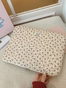 1pc Corduroy Laptop Sleeve Bag, Fits 11"/13"/15" Laptops, Printed Casual Unisex Protective Case, Compact & Portable, Can Be Used As Document Bag, Laptop Liner, Laptop Tote, Suitable For 11", 13", 15" , HP, ASUS And Other Brands, Suitable For Women, Teenagers, Men, College Students. Also Fits 9-15" Tablets, Compatible With IPad Air, 4, 5, Pro, 11, Mini, 5, 6, Shock-Absorbing Design. Laptop Case Laptop Cover Computer Bag Laptop Bag Water Resistant Travel Essentials - Multicolor - View 13