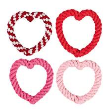 Valentine's Day Chew Toys Assorted Set, Heart-Shaped Interlocking Dog Leash Toys, Heart-Shaped Pet Chew Rope, Small Dog Throwing Toys, Gifts Suitable For Small And Large Animals, Durable Chew And Tug-Of-War Interactive Chew Toys - Multicolor - View 27
