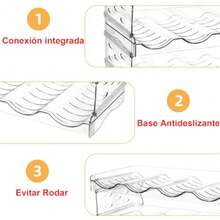 CYPNOrganizador Apilable de Botellas de Agua para Clóset - Organización y Almacenamiento de Despensa de CocinOrganizador de Botellas de Agua de 4 Niveles 16 para Gabinete Cocina Clóset OficinaFashion