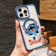 This Disney Lilo & Stitch Phone Case, Featuring Stitch And Angel Cartoon Characters, Boasts A Cute And Playful Design, A Simple And Stylish Appearance, And A Smooth And Comfortable Feel. It Features A Magnetic Back, Camera Protection, A Transparent And Fashionable Back Panel, And Reinforced Corners For Effective Drop Protection, Making It An Ideal Choice For Young People. This Phone Case Is Compatible With IPhone 17/16/15/14/13/...12/11/XR/XS/X Series And SamsungGalaxy S22, S23, S24, And S25 Series Phones. It's The Perfect Gift For Friends And Family. - Hồng - Xem 7