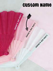 Customized Party Fans,Personalised Hen Party Favour Hen Do,Summer, Bachelorette Party Bride, Back To School,For Office,For School,For Teacher Gifts - Multicolor - View 2