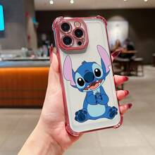 This Disney Lilo & Stitch Phone Case, Featuring Cartoon Characters Like Stitch And Angel, Boasts A Cute And Playful Design, A Simple And Stylish Appearance, And A Smooth And Comfortable Feel. It Offers Camera Protection, A Transparent And Fashionable Back Panel, And Reinforced Corners For Effective Drop Protection, Making It An Ideal Choice For Young People. This Phone Case Is Compatible With IPhone 17/16/15/14/13/...12/11/XR/XS/X Series And SamsungGalaxy S22, S23, S24, And S25 Series Phones. It's The Perfect Gift For Friends And Family. - Blue - View 10