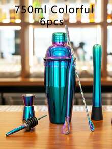 Juego de cocteleras Boston profesionales de 25 onzas, set de coctelera de acero inoxidable con peso para bartenders, coctelera de bar de acero, herramientas esenciales de bartender para mezclar bebidas - Multicolor - Ver 11