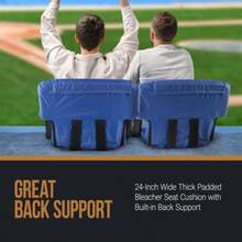 Home-Complete - Silla de Asiento para Estadio cojín Ancho - Azul - Ver 3