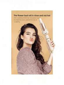 Hatteker Hair Tools Hairhair CurlerBear Curler Automatic Curling Iron - Professional, Durable, Easy-To-Use Dual Temperature Tool For All Hair Types, Youth-Friendly Cute Design, Creates Wave, Small & Large Rolls (Volume & Shape For Daily Use) Halloween - Apricot - View 11