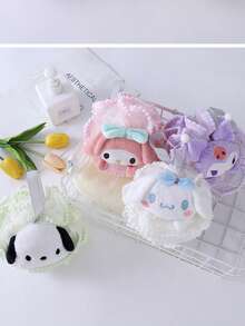 Sanrio 可爱三丽鸥50克卡通棉球沐浴花球，去角质沐浴球，泡泡球，去角质魔法工具，适用于浴室，背部去角质沐浴魔法工具 - 彩色 - 查看 4