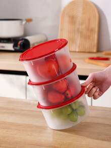 12件套透明食品储物盒，带密封盖（6个盒子+6个盖子） - 适用于存放水果、蔬菜、肉类、零食、坚果等 - 可微波炉加热，可重复使用塑料厨房收纳套装 | 防漏储物盒 - 彩色 - 查看 10