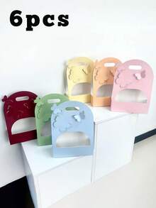 1pc/3pcs/5pcs, Multiple Colors Available, Suitable For Mother's Day, Valentine's Day, Wedding, Teacher's Day, Etc., Hand-Held Flower Box, Paper Bowknot Box, Flower Bag, Fresh Flower Gift Box - Gift Box - View 37