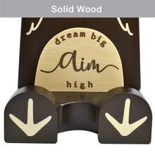 I'm Wood Multipurpose Eyeglass Phone Pen & Pencil Holder Stand Stationery Desk Box Organizer Accessories, Home Office Desktop Decor Birthday Graduation Gifts "Dream Big Aim High" (Owl) - Owl - 查看 7
