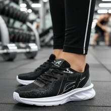 Women's Athletic Shoes For Gym, Fitness, Training, Running, Modern, Lightweight, Soft, Affordable, On , New Release - màu đen - Xem 3