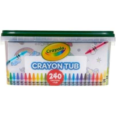 CYPNCrayola Crayon Tub Crayon Tub 240ct Bulk Crayons para Niños día festivo y Navidades para niños pequeñosFashion