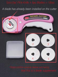 45mm Rotary Cutter With 5 Replacement Blades, Ergonomic Handle With Lock Function, Suitable For Fabric, Leather, Crafts, Sewing, Quilting, Usable For Both Left And Right Hands - Multicolor - View 14