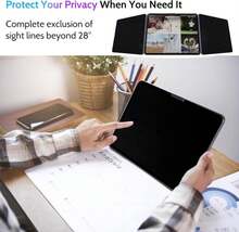 Peslv Privacy Screen Protector Compatible With IPad Pro 12.9 Inch 2018 2020 2021 2022, Anti Glare Blue Light Spy Filter Private Cover, High Sensitive Bubble-Free Easy Install Black Security Screen - Baby Pink - View 2