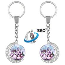 1pc K-POP Girl Group Demon Hunter Trio Double-Sided Rotating Keychain Accessory, Global Fan Merchandise - Multicolor - View 7