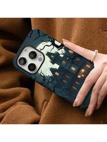 UE (DE et ES) [Expédition depuis le Mexique] Livraison locale HALLOWEEN Cette coque 2-en-1 détachable, développée pour IPhone 17/16/15/14/13/12/11 Pro Max Plus, a une coque rigide mate avec des motifs à la mode et est un merveilleux cadeau de fête, coque détachable, cadeau de vacances, thème anime, coque antichoc, matériau léger - Blanc - Voir 1