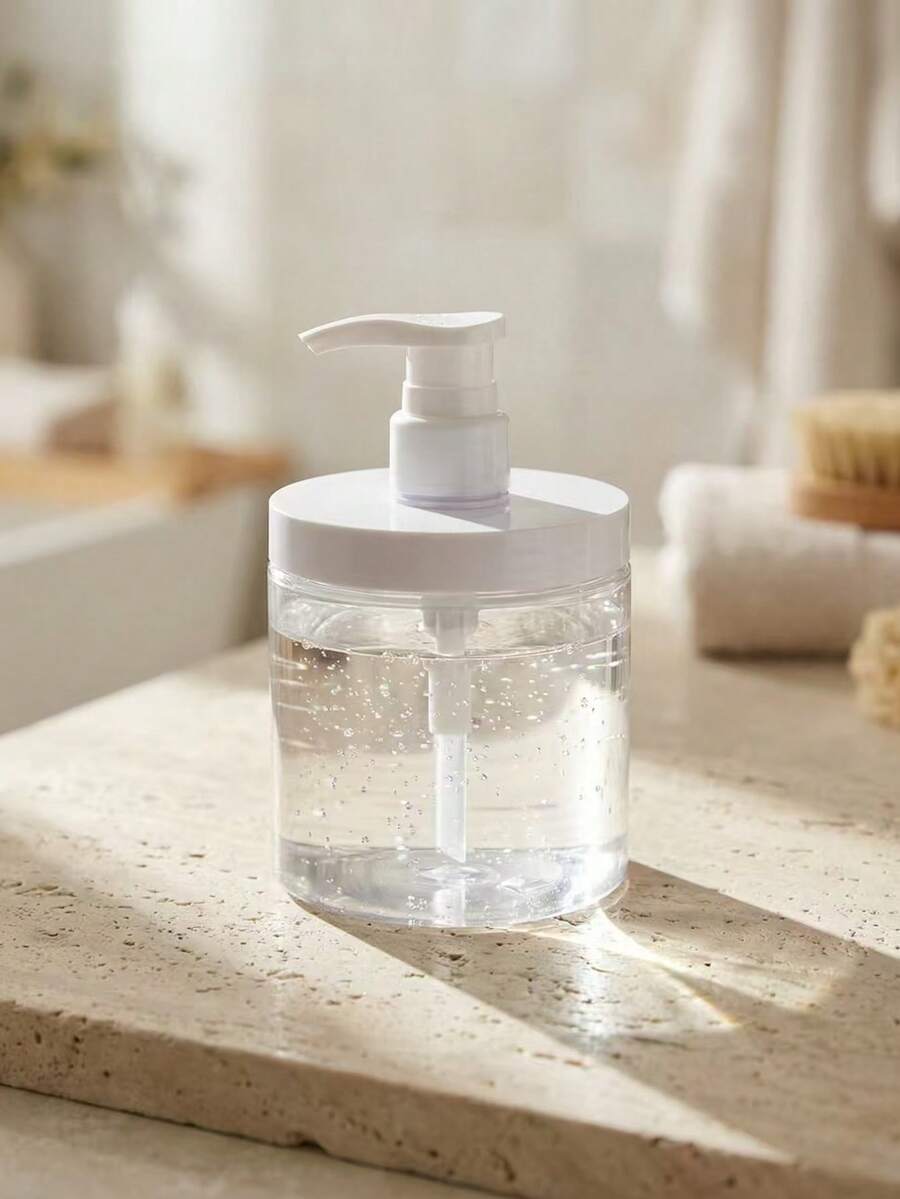 500毫升/1000毫升旅行及家用液体分装瓶，适用于沐浴露、洗涤剂、按压瓶 - 無色 - 查看 1