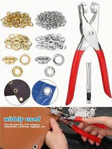101/202/402pcs 4.5/6/12mm Eyelets And Eyelet Plier Set, Gold/Silver Eyelets And Grommets, With Punch And Fixing Tool For Sewing And Crafting, Five-Claw Fastener Installation Kit, Snap Button, Snap Fastener Plier, Sewing Grommet Kit, Metal Eyelets And Gold/Silver Washers, Manual Eyelet And Grommet Punch Set, Suitable For Leather/Belts/Shoes/Handicrafts - Multicolor - View 13