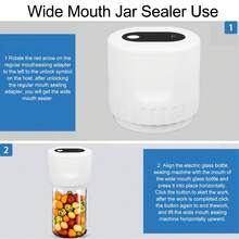 Portable Automatic Mason Jar Sealer | Electric Vacuum Sealer For Food Preservation | Built-In Battery, Easy One-Touch Sealing Of Jars And Bottles | Compact White Kitchen Appliance, Easy To Store And Use
