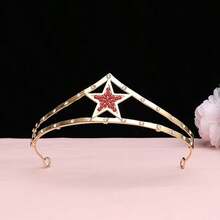 1 chiếc vương miện hợp kim hình ngôi sao năm cánh kiểu Âu & Mỹ thời trang, nhiều màu sắc để lựa chọn, phụ kiện tóc trang trí tiệc sinh nhật, đám cưới cho bé gái, đạo cụ hóa trang Halloween, vương miện, vương miện cài tóc, vòng hoa đội đầu. - A332-D10 - Xem 1