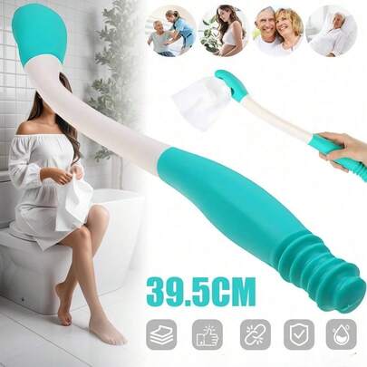 Long-Handled Toilet Aid With A Soft, Ergonomic Handle-Providing Gentle Support For The Elderly, Pregnant Women, And Those With Mobility Impairments-Enhancing Toilet Independence-An Ideal Choice For Home Use.