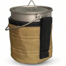 750ml Camping Titanium Pot, Includes A Heat-Insulating Cup Sleeve | Comes With An Insulated Cup Sleeve, 132g Lightweight, Large Capacity, Titanium Camping Drinkware - 750 Titanium - View 5