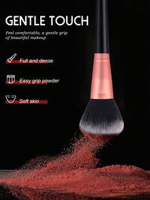 Eid Al-Fitr 26pcs/1pc Complete Makeup Brush Set, Including 20 Soft Brushes Such As Powder Brush, Blush Brush, Contour Brush, Highlighter Brush, Foundation Brush, Nose Shadow Brush, Eyeshadow Brush, Eyebrow Brush, Lip Brush, And Detail Brush + 1 Travel Waterproof Makeup Bag + 1 Sponge Puff + 2 Liquid Beauty Eggs + 2 Finger Puffs, Suitable For Beginners, Professional Makeup Artists, And Novice Beauty Practice Scenarios - Black - View 3